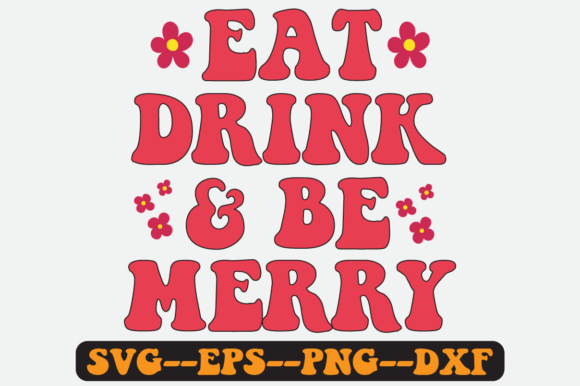 Be Merry Christmas Quote Retro Svg Graphics in Crafts