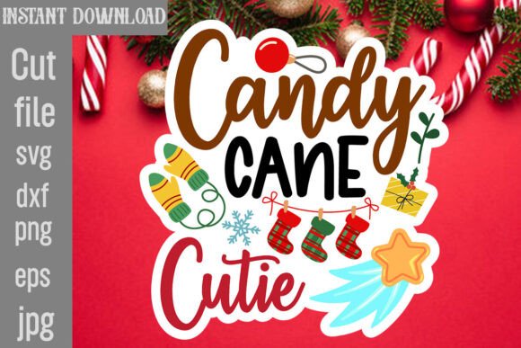 Candy Cane Cutie SVG: Graphics & Crafts for Seasonal Sellers