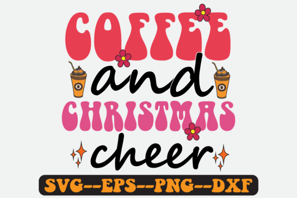 Christmas Coffee Quote Retro Svg Design for Graphics and Crafts