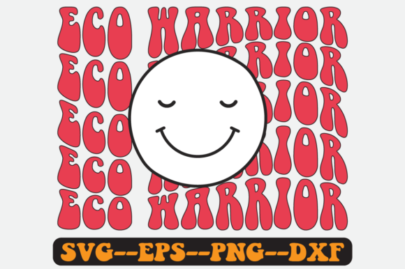 Eco Warrior Quote Retro Svg Design for Crafts and Graphics